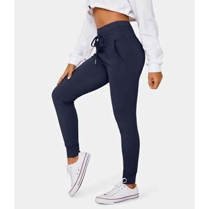 Halara Stylish Navy Blue‎ Joggers Drawstring Waist Slim Fit Athleisure Pants L